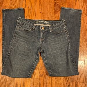American Eagle 77 Straight leg mid-rise jeans, mid-rise 8”, inseam 32 1/2